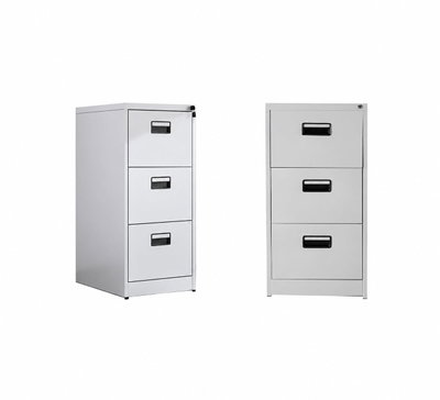 OW-024 Iron drawer organizer, 103×45×62 cm, 3 drawers, deep inside, pull-out design - Light Gray product image 2