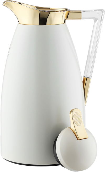 ترمس السيف غاليري، قطعتين، 1/1 لتر، بيد شفاف، حافظة داخلية زجاج حراري، هيكل خارجي استيل - بيج product image 9