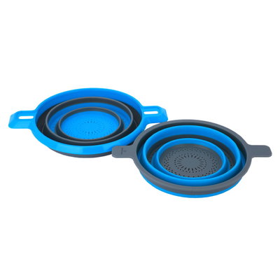 Al Saif Gallery Silicone Strainer Set, 2 Pieces, with Plastic Edges - Blue product image 6