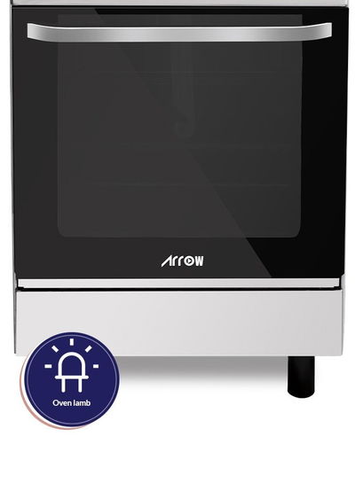 فرن غاز ارو، 55×55 سم، 4 شعلات، RO-5555GSF - فضي اسود product image 5