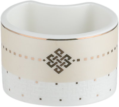 طقم تقديم سفرة بورسلان السيف غاليري، 65 قطعة، نقش ذهبي - أبيض بيج product image 13