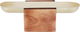 Al Saif Gallery Steel Serving Plate, 40X10X13 cm, Wooden Square Base - Gold product image 1