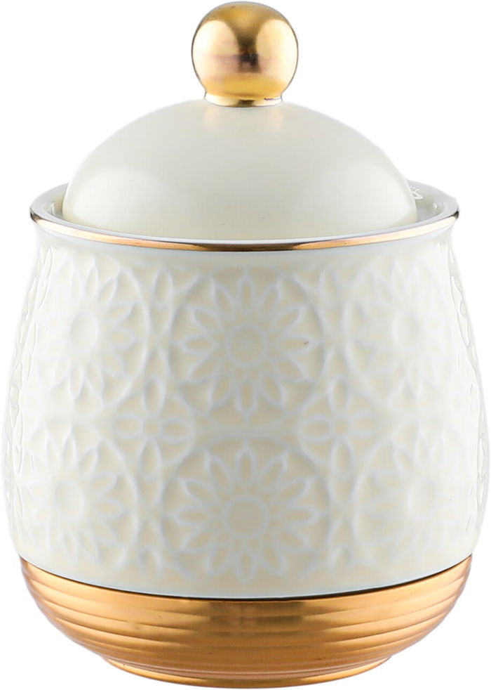 Al Saif Gallery porcelain tea and coffee serving set, decorated with gold, 52 pieces - beige product image 2