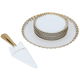 طقم تقديم كيك سيراميك السيف غاليري، 8 قطع - أبيض product image 2