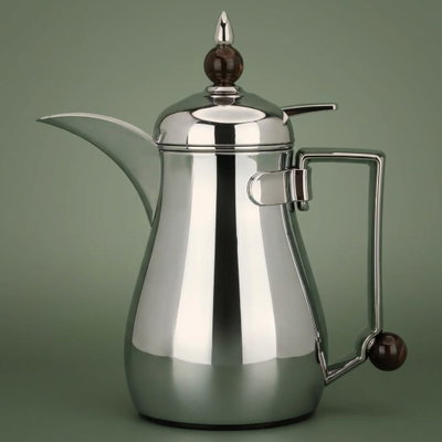 ترمس دلة كريستال السيف غاليري، 0.35 لتر، حافظة داخلية زجاج حراري، خدمة ذاتية - فضي product image 1