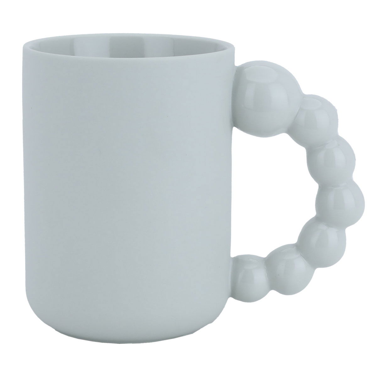 مج سيراميك السيف غاليري، 500 مل، كبير، يد كرة - رمادي فاتح product image 1