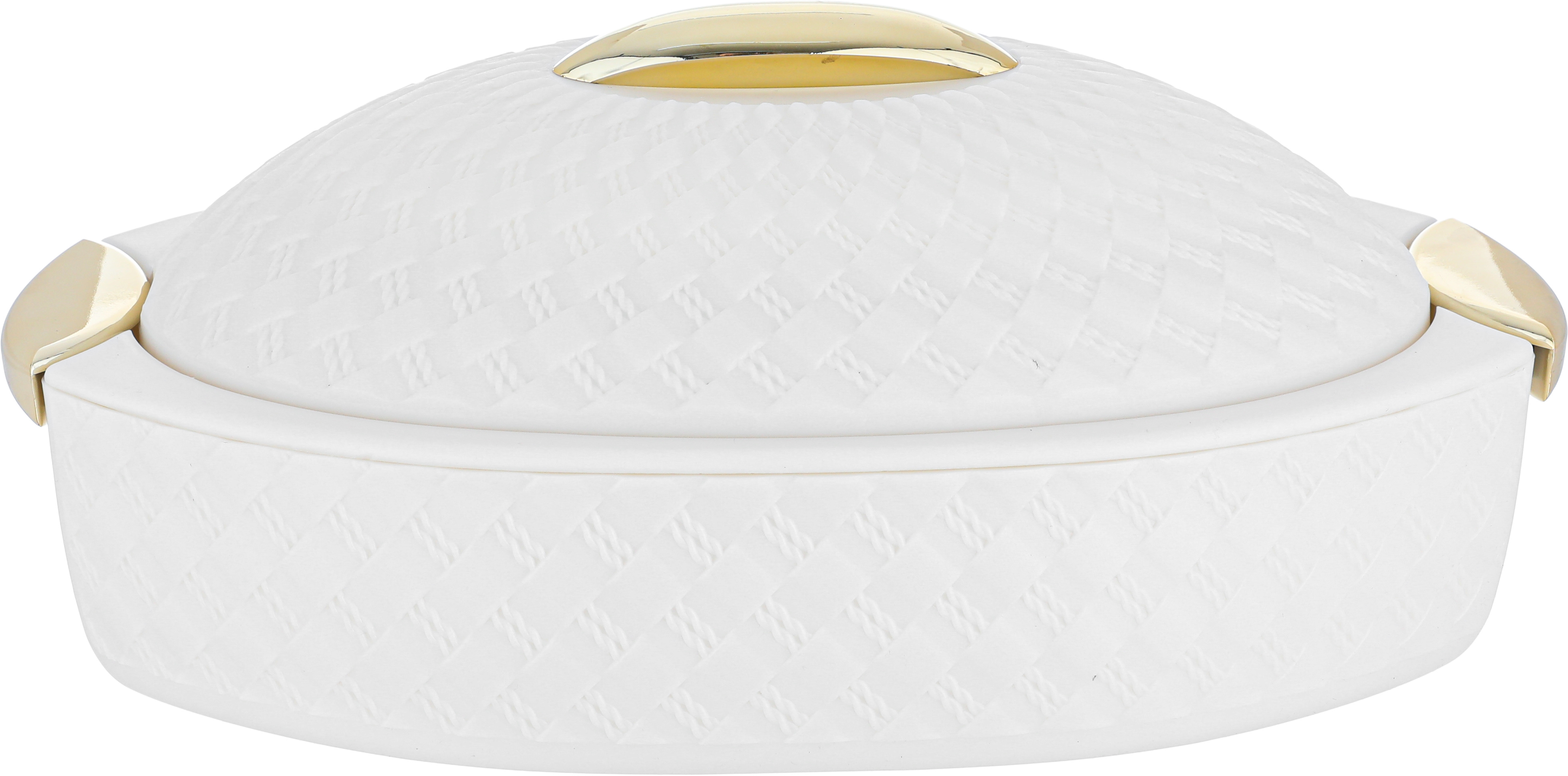Saif Plus Plastic Food Container with Porcelain Plate, 12 x 24 x 34 cm, Small - Beige product image 1