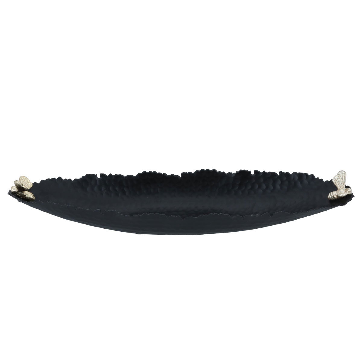 Al Saif Gallery porcelain serving plate, 20 x 20 cm, gold-black butterfly product image