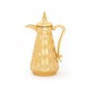 Al Saif Gallery Rawafed 2 thermos set, 1/1 liter, 2 pieces, thermal glass inner shell, plastic outer shell - gold product image 2