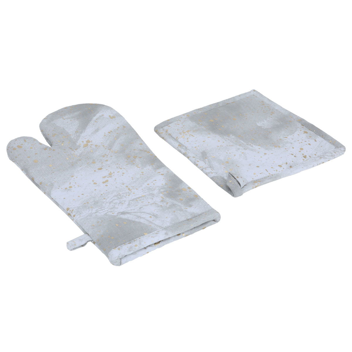 Set of gloves and handle, Alsaif Gallery fabric, 20 x 20 cm - white product image 1