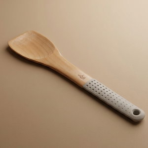 Al Saif Gallery wooden serving spoon, with silicone handle - brown product image