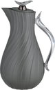 Glory Layal Thermos, 1 Liter, Glass Interior, Transparent Handle, Push-Button Lid - Dark Gray product image 2