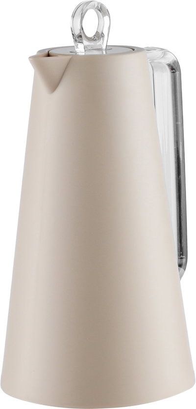 Glory Helena Thermos, 1 Liter, Glass Interior, Transparent Handle, Push-Button Lid - Beige product image 4