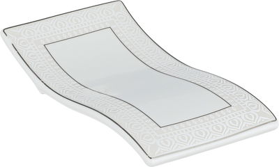 طقم تقديم سفرة بورسلان السيف غاليري، 86 قطعة - أبيض فضي product image 11