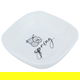 صحن تقديم بورسلان السيف غاليري، 10×10 سم، نقش حلوى - أبيض product image 1