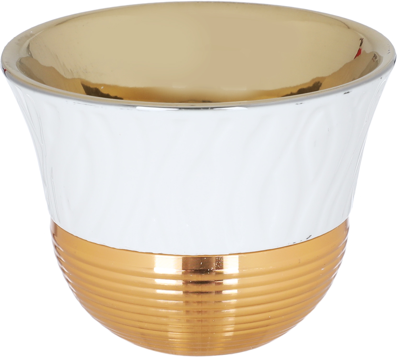 Al Saif Gallery porcelain Arabic coffee cups set, golden wavy, 12 pieces - white product image 2