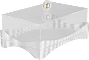 Al Saif Gallery Serving tray with acrylic lid, 27x17x12 cm - Clear product image 2