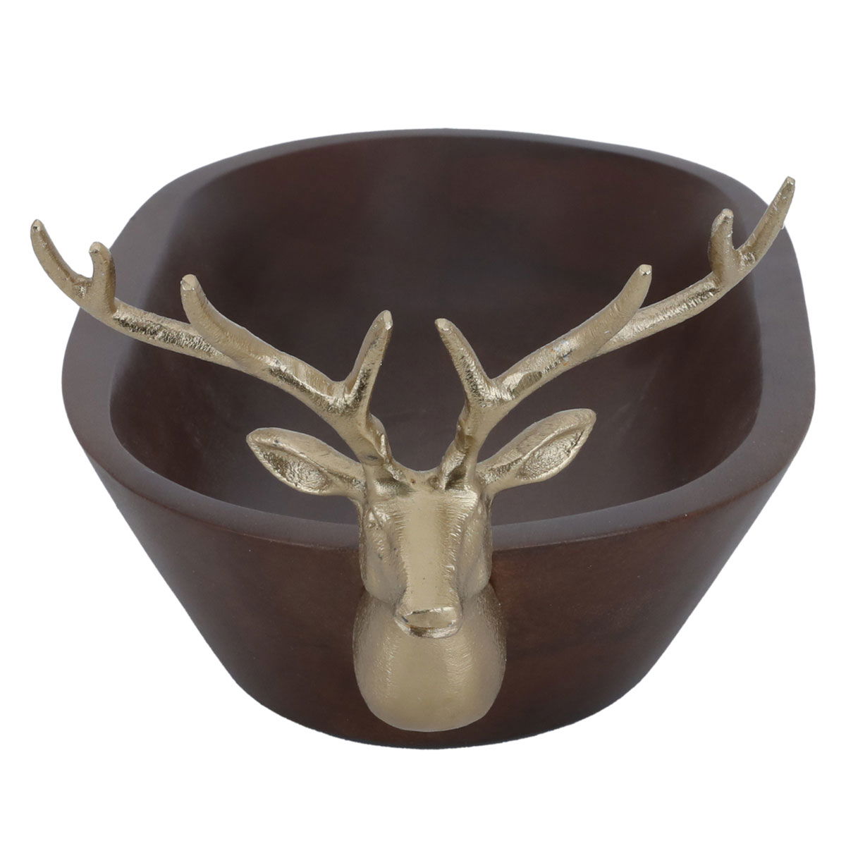 Al Saif Gallery wooden serving plate, 28 x 16.5 x 6.5 cm, oval - brown product image