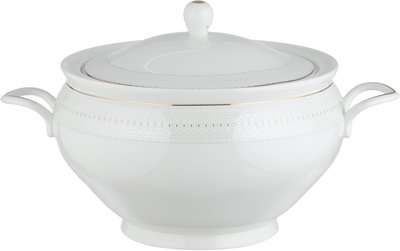 طقم تقديم سفرة بورسلان السيف غاليري، 65 قطعة - أبيض ذهبي product image 15