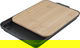 Excellent Houseware Wooden Cutting Board with Plastic Tray, 2-Piece - Dark Grey Wood product image 1