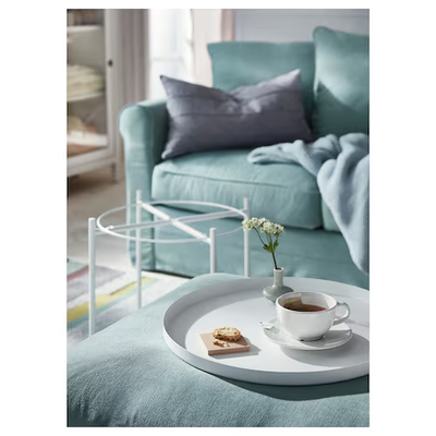 طاولة بصينية حديد، 53×45×45 سم - ابيض product image 2