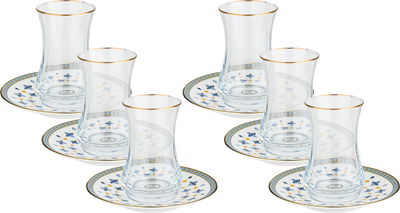 طقم بيالات زجاج السيف غاليري، 90 مل، صحون، 12 قطعة - متعدد الألوان product image 1