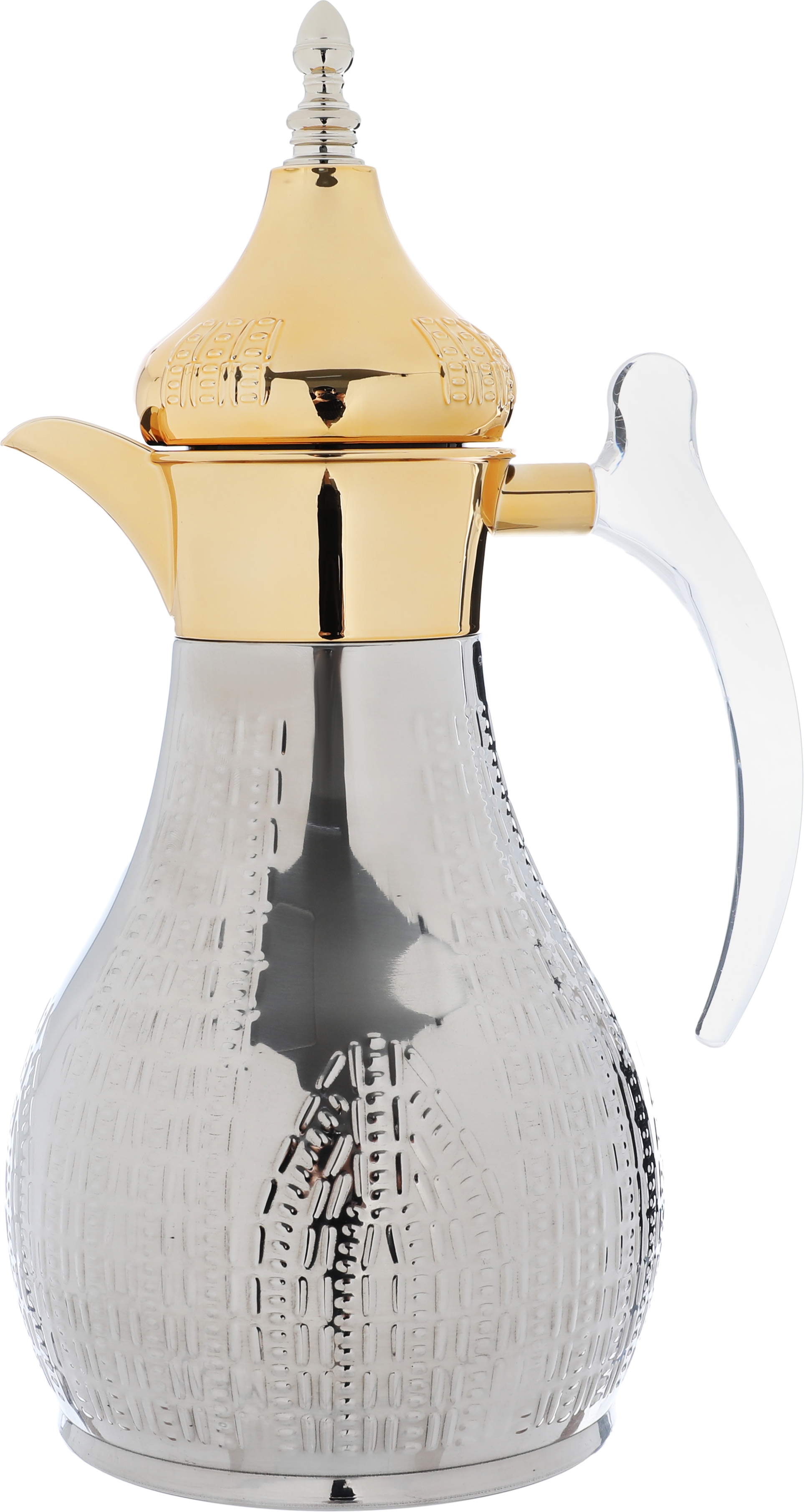 Al Saif Gallery Haila Thermos set, 1.2/1.2 litres, two pieces, steel inner case, steel outer case - silver and gold product image 7