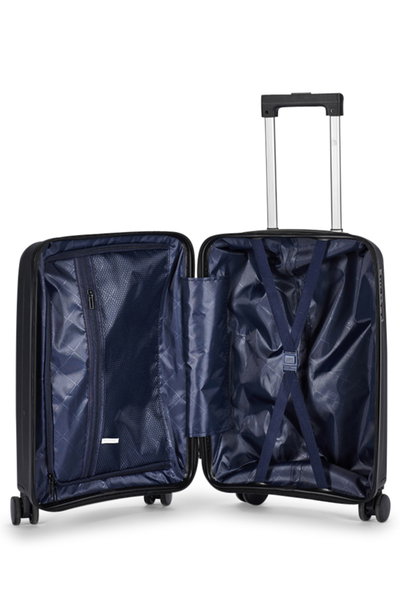 طقم شنط سفر بولي بروبيلين ليمرا، 3 مقاسات، 4 عجلات، بزاوية 360 درجة، LMA-PP510 - أسود product image 6