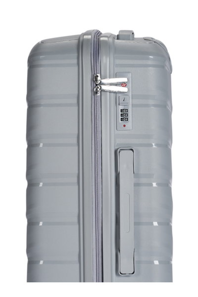 طقم شنط سفر بولي بروبيلين ليمرا، 4 مقاسات، 4 عجلات، بزاوية 360 درجة، OT-8011 - فضي product image 6