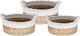 Al Saif Gallery Cotton Baskets Set, 25-30-28 cm, 3 Pieces, Round - Beige product image 1
