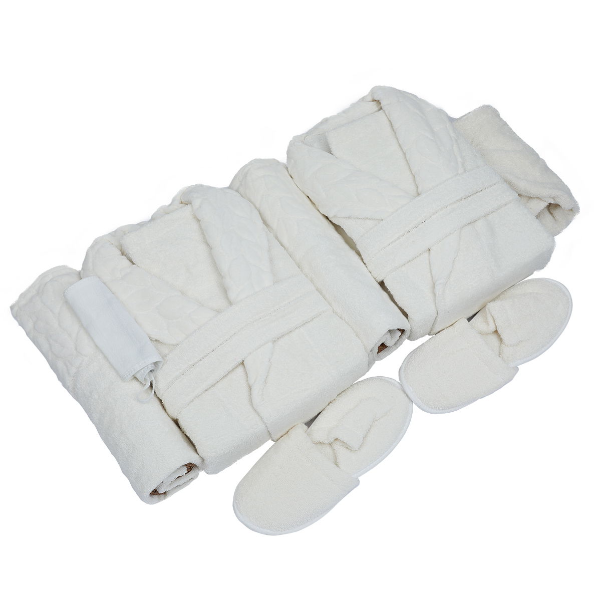 طقم روب حمام قطن مورا، إسباني، 12 قطع - بيج product image 1