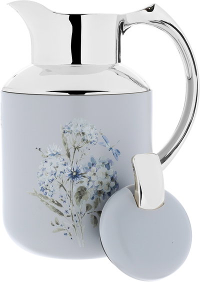 Al Saif Gallery Florya Pro thermos set, 1/0.5 liter, rose pattern, thermal glass inner shell, steel outer shell - light gray product image 5