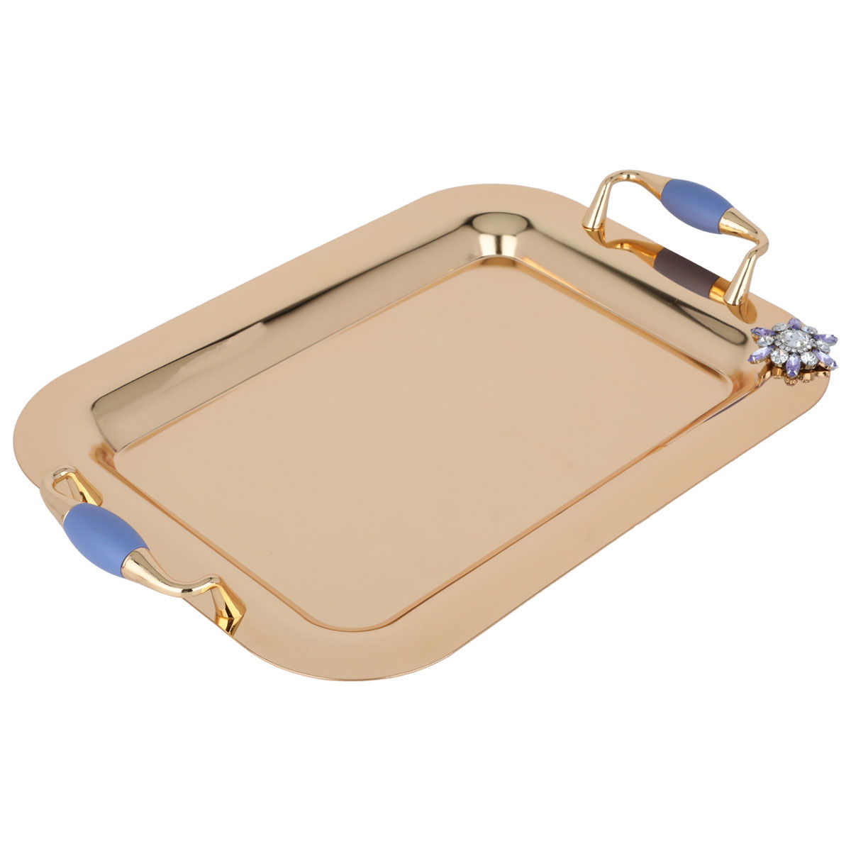 Toferia set with 2 dates with a light blue lid and a steel Alsaif Gallery bowl, 4 pieces - blue product image 2