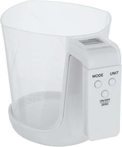 Edison Cup Digital Kitchen Scale, Maximum Weight Capacity 5 Kg - Clear White product image 3