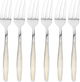 Al Saif Gallery Steel Sweet Fork Set, 6 Pieces - Silver product image 1