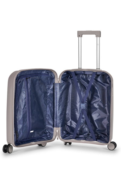 طقم شنط سفر بولي بروبيلين ليمرا، 3 مقاسات، 4 عجلات، بزاوية 360 درجة، LMA-PP528-3PCS - بيج product image 5