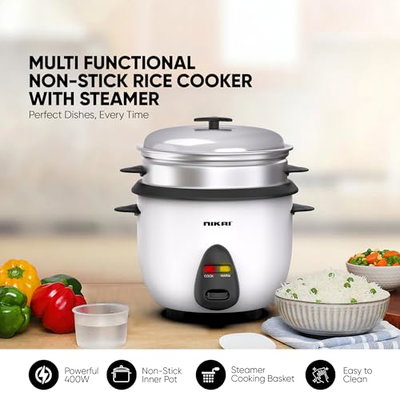قدر طهي ارز نيكاي، 400 واط، 1 لتر، NR701A - ابيض product image 3