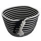 Al Saif Gallery Cotton Baskets Set, 25 x 30 x 35 cm, Striped Round, 3 Pieces - Black product image 2