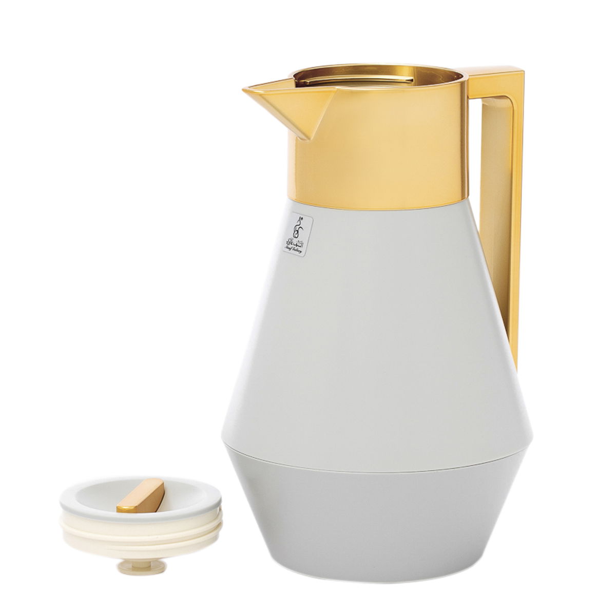 Everest Lydia Thermos, 1 liter, thermal glass inner shell, plastic outer shell - white product image 2