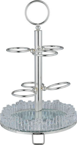 حامل فناجين قهوة استيل السيف غاليري، 20x20x35 سم، قاعدة، أرضية مرايا، 6 مواضع - فضي product image