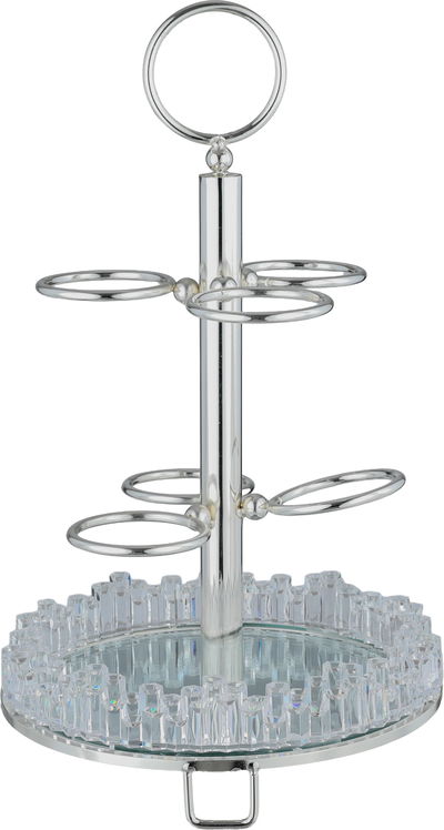 حامل فناجين قهوة استيل السيف غاليري، 20x20x35 سم، قاعدة، أرضية مرايا، 6 مواضع - فضي product image 1