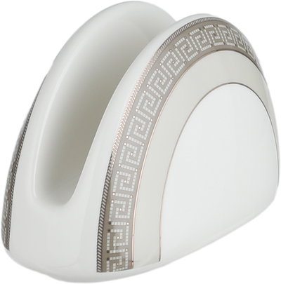 طقم تقديم سفرة بورسلان السيف غاليري، 166 قطعة، نقش فضي - أبيض بني product image 6