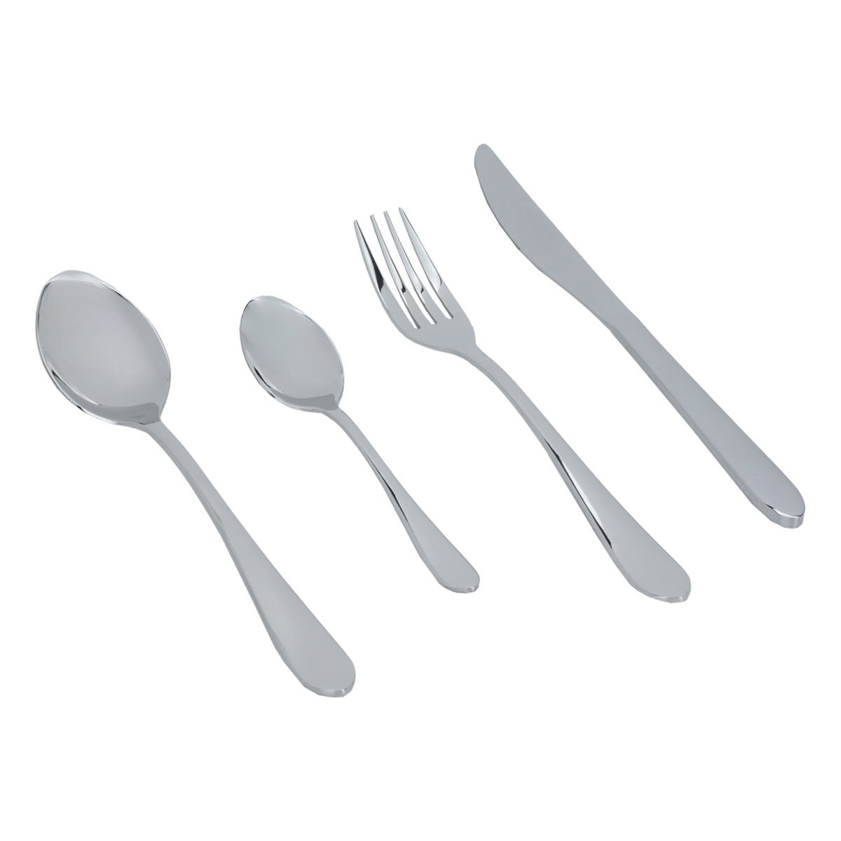 طقم ملاعق استيل بستاند بيضاوي السيف غاليري، 24 قطعة - فضي product image 3