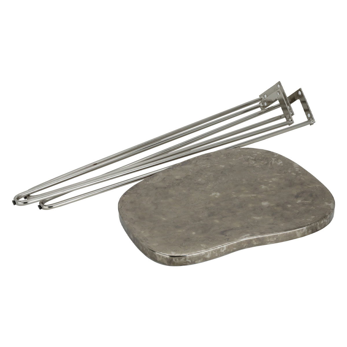 Al Saif Gallery steel table, round, base - silver product image 2
