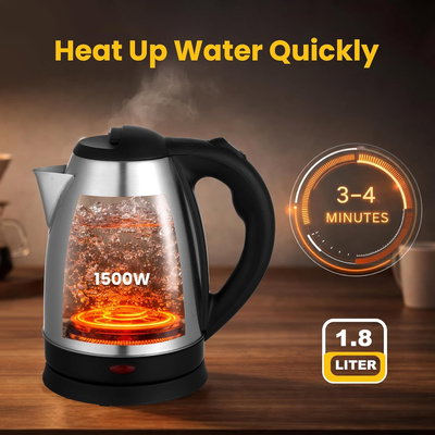 غلاية رويال، 1500 واط، 1.8 لتر، RA-EK1827 - فضي اسود product image 3