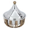 Al Saif Gallery Steel Food Heater, 24 x 24 x 24 cm, with base - silver copper product image 2