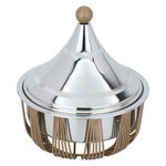 Al Saif Gallery Steel Food Heater, 24 x 24 x 24 cm, with base - silver copper product image 2