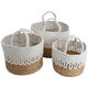 Al Saif Gallery Cotton Baskets Set, 25,30,35 cm, Round, 3 Pieces - Beige product image 1
