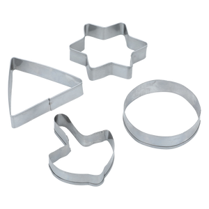 Alsaif Gallery Steel Cookie Cutter Set, 4 Pieces - Silver product image 2