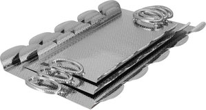 طقم طوفريات تقديم ستانلس ستيل، 3 قطع، منقوش، مقبض معدني - فضي product image 2